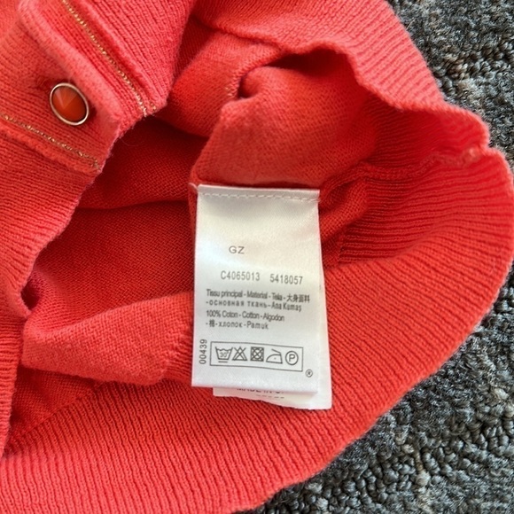 Little Marc Jacobs coral button down cardigan with gold accents size 6 - Picture 6 of 6